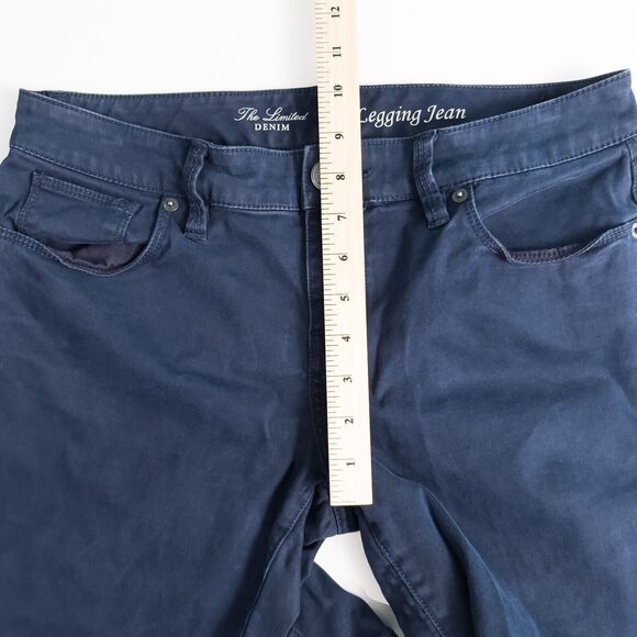 The Limited Denim Legging Jean Womens 10 Navy Blue Skinny Mid Rise Stretch - Picture 6 of 12